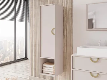 Merlinor Badrumsskåp - Beige - Hus & renovering - Kök & bad - Badrum - Badrumsmöbler & badrumsinredning - Badrumsskåp
