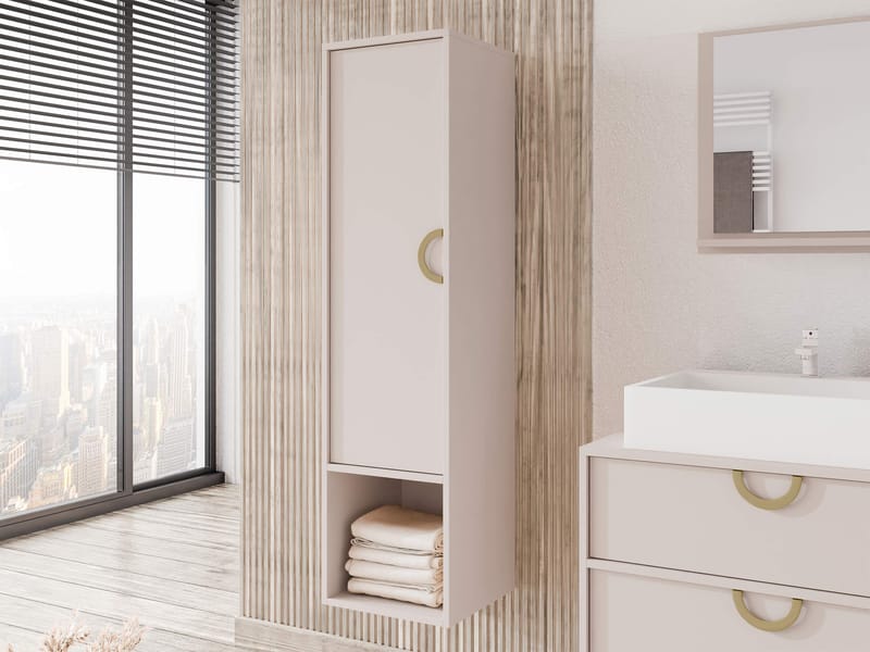 Merlinor Badrumsskåp - Beige - Hus & renovering - Kök & bad - Badrum - Badrumsmöbler & badrumsinredning - Badrumsskåp