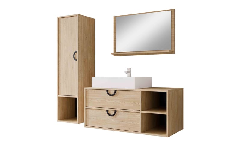 Merlinor Möbelset för Badrum - Brun - Hus & renovering - Kök & bad - Badrum - Badrumsmöbler & badrumsinredning - Kompletta möbelpaket badrum