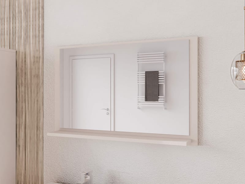 Merlinor Väggspegel 80 cm - beige - Hus & renovering - Kök & bad - Badrum - Badrumsmöbler & badrumsinredning - Badrumsspegel