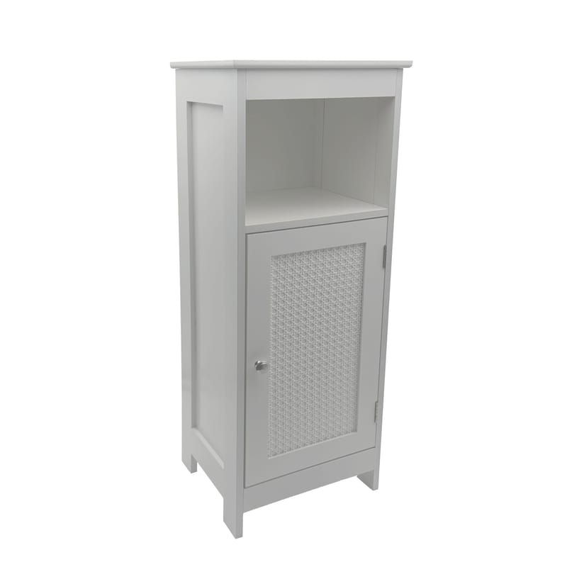 Morano Badrumsskåp 30x80 cm Wienerflätning - vit och silverfärgad - Hus & renovering - Kök & bad - Badrum - Badrumsmöbler & badrumsinredning - Badrumsskåp