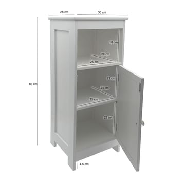 Morano Badrumsskåp 30x80 cm Wienerflätning - vit och silverfärgad - Hus & renovering - Kök & bad - Badrum - Badrumsmöbler & badrumsinredning - Badrumsskåp