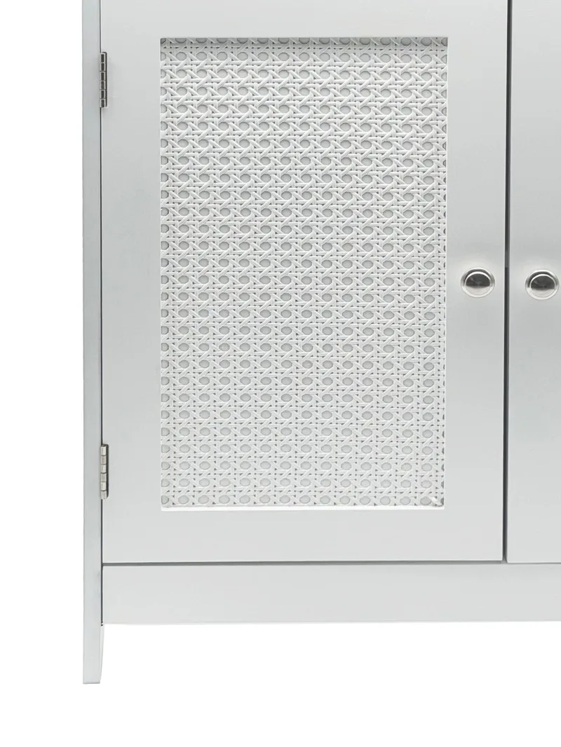 Moreri Badrumsskåp 60 cm Wienerflätning - vit och silverfärgad - Hus & renovering - Kök & bad - Badrum - Badrumsmöbler & badrumsinredning - Badrumsskåp