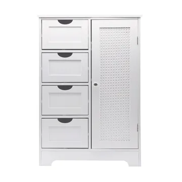 Moruna Badrumsskåp 55 cm - vit och silverfärgad - Hus & renovering - Kök & bad - Badrum - Badrumsmöbler & badrumsinredning - Badrumsskåp
