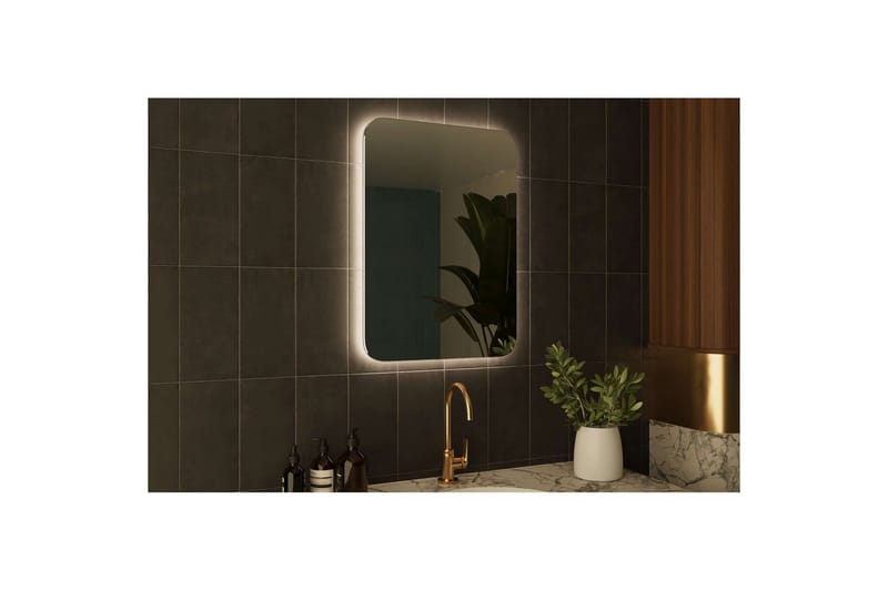 Neylen Badrumsspegel 50 cm Rektangulär - Vit - Hus & renovering - Kök & bad - Badrum - Badrumsmöbler & badrumsinredning - Badrumsspegel