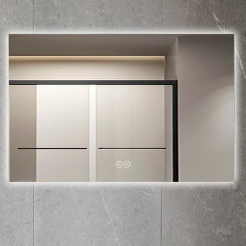 Rektangulär badrumsspegel med LED-belysning 120x80 cm Vit - Hus & renovering - Kök & bad - Badrum - Badrumsmöbler & badrumsinredning - Badrumsspegel