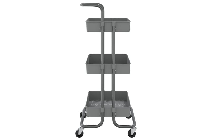 Rullvagn 3 våningar grå 42x25x83,5 cm järn och ABS - Grå - Hus & renovering - Kök & bad - Badrum - Badrumsmöbler & badrumsinredning - Rullvagn badrum