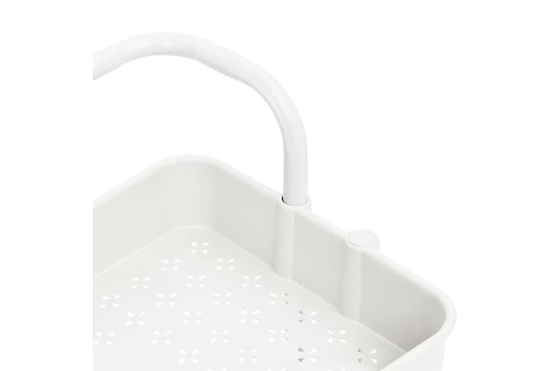 Rullvagn 3 våningar vit 42x25x83,5 cm järn och ABS - Vit - Hus & renovering - Kök & bad - Badrum - Badrumsmöbler & badrumsinredning - Rullvagn badrum