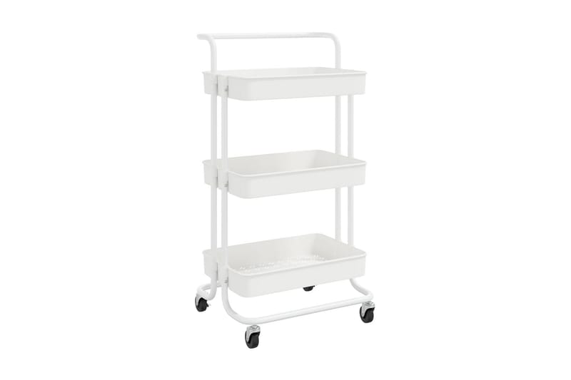 Rullvagn 3 våningar vit 42x25x83,5 cm järn och ABS - Vit - Hus & renovering - Kök & bad - Badrum - Badrumsmöbler & badrumsinredning - Rullvagn badrum