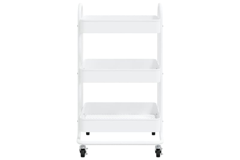 Rullvagn 3 våningar vit 43x34x79 cm stål - Vit - Hus & renovering - Kök & bad - Badrum - Badrumsmöbler & badrumsinredning - Rullvagn badrum