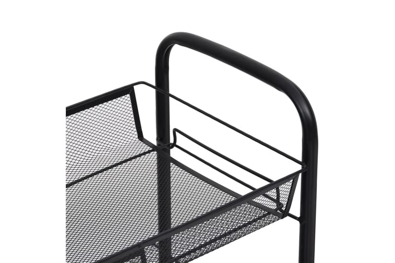 Rullvagn 4 våningar svart 46x26x85 cm järn - Svart - Hus & renovering - Kök & bad - Badrum - Badrumsmöbler & badrumsinredning - Rullvagn badrum