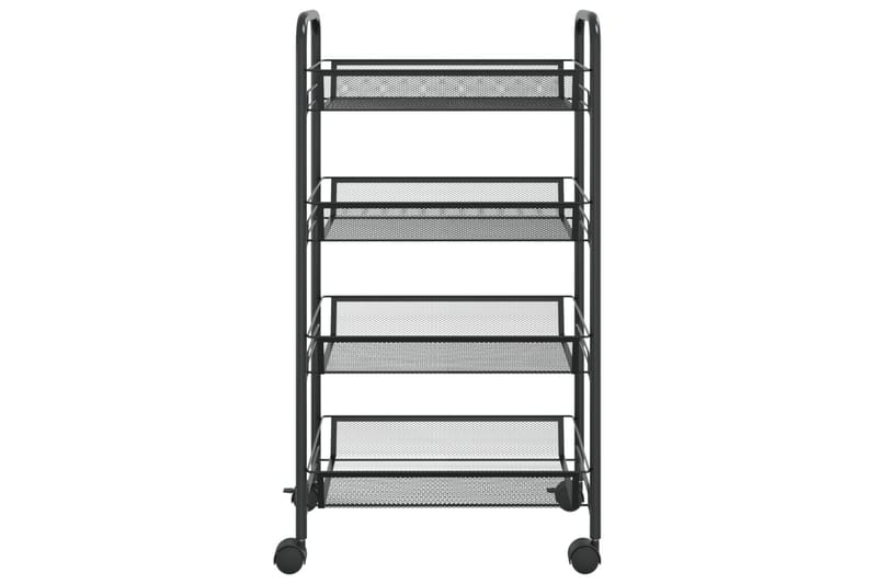 Rullvagn 4 våningar svart 46x26x85 cm järn - Svart - Hus & renovering - Kök & bad - Badrum - Badrumsmöbler & badrumsinredning - Rullvagn badrum