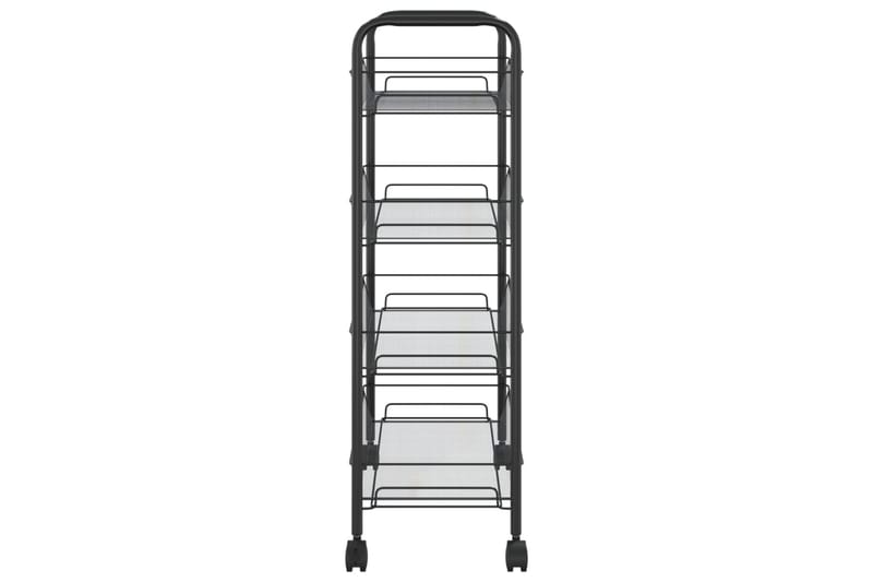 Rullvagn 4 våningar svart 46x26x85 cm järn - Svart - Hus & renovering - Kök & bad - Badrum - Badrumsmöbler & badrumsinredning - Rullvagn badrum