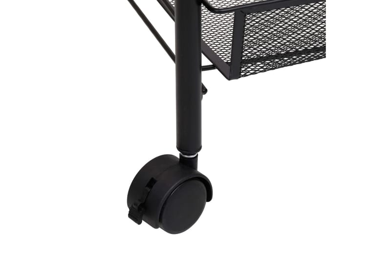 Rullvagn 4 våningar svart 46x26x85 cm järn - Svart - Hus & renovering - Kök & bad - Badrum - Badrumsmöbler & badrumsinredning - Rullvagn badrum