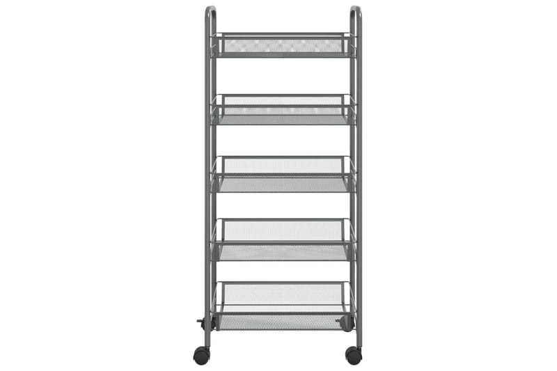 Rullvagn 5 våningar grå 46x26x105 cm järn - Grå - Hus & renovering - Kök & bad - Badrum - Badrumsmöbler & badrumsinredning - Rullvagn badrum