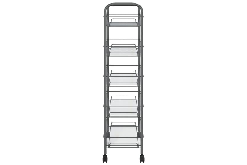 Rullvagn 5 våningar grå 46x26x105 cm järn - Grå - Hus & renovering - Kök & bad - Badrum - Badrumsmöbler & badrumsinredning - Rullvagn badrum