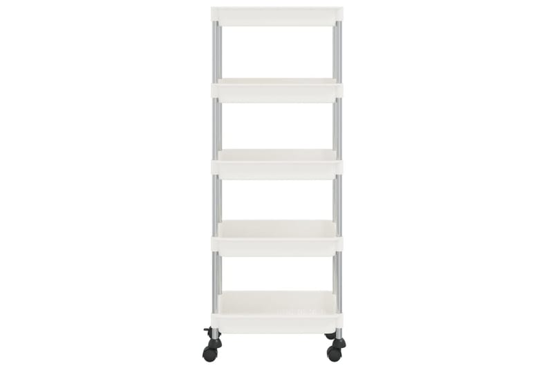 Rullvagn 5 våningar vit 40x22x116 cm järn och ABS - Vit - Hus & renovering - Kök & bad - Badrum - Badrumsmöbler & badrumsinredning - Rullvagn badrum