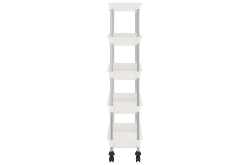 Rullvagn 5 våningar vit 40x22x116 cm järn och ABS - Vit - Hus & renovering - Kök & bad - Badrum - Badrumsmöbler & badrumsinredning - Rullvagn badrum