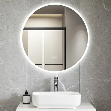 Rund badrumsspegel 100cm med LED-lyse | Anti-fog & touch-styrning - Hus & renovering - Kök & bad - Badrum - Badrumsmöbler & badrumsinredning - Badrumsspegel