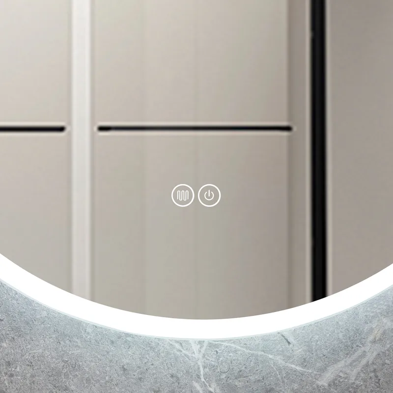 Rund badrumsspegel 120cm med LED-lyse | Anti-fog & touch-styrning - Hus & renovering - Kök & bad - Badrum - Badrumsmöbler & badrumsinredning - Badrumsspegel
