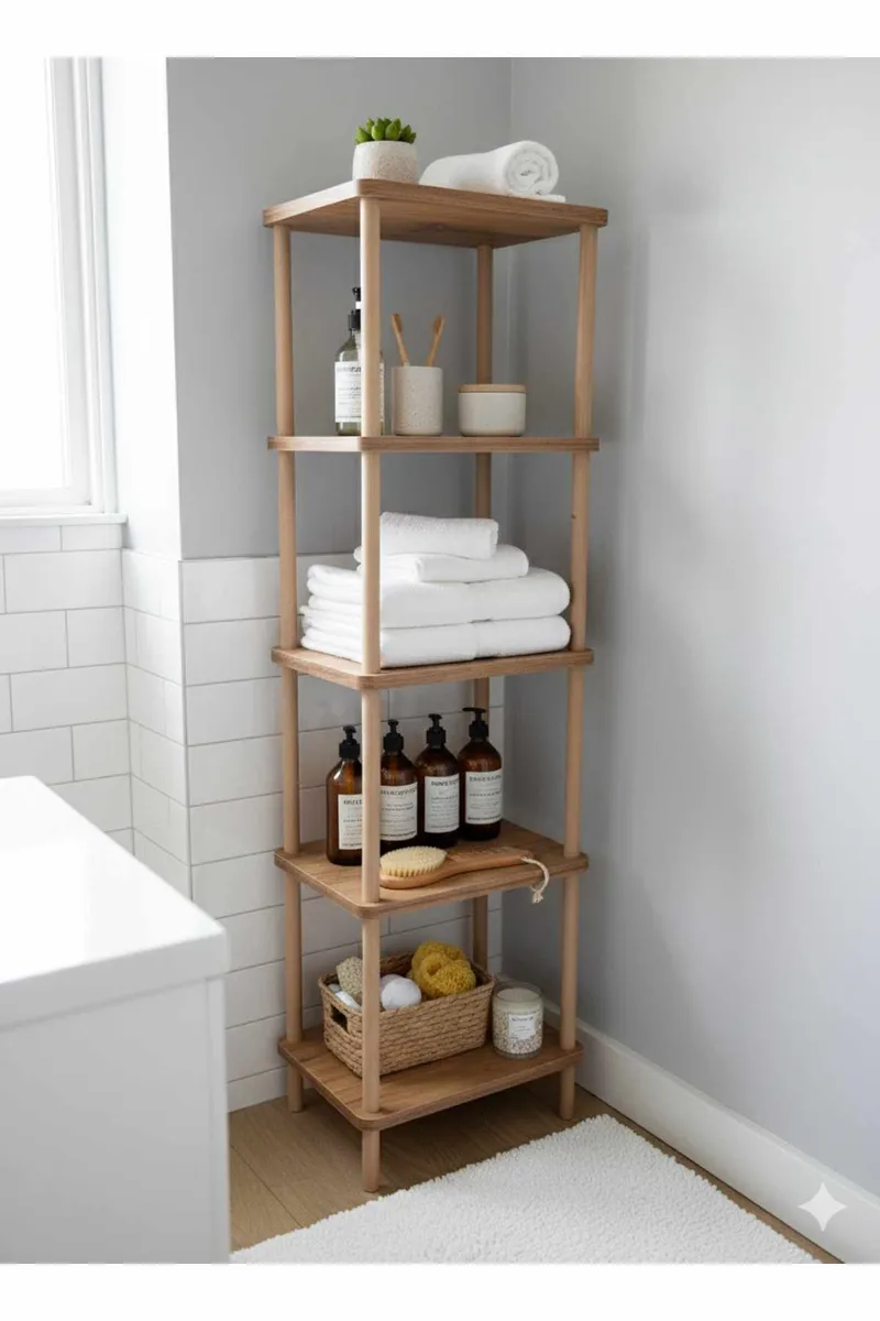 Ryrhyrdhonar Badrumshylla 40x185x30 cm - Furu - Hus & renovering - Kök & bad - Badrum - Badrumsmöbler & badrumsinredning - Badrumshylla
