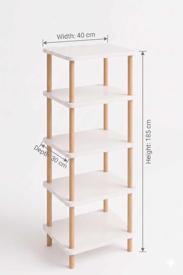 Ryrhyrdhonar Badrumshylla 40x185x30 cm - Vit - Hus & renovering - Kök & bad - Badrum - Badrumsmöbler & badrumsinredning - Badrumshylla