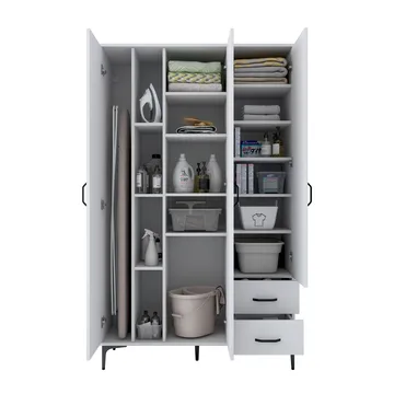 Sarnor Badrumsskåp 120x198,6x45 cm - Vit - Hus & renovering - Kök & bad - Badrum - Badrumsmöbler & badrumsinredning - Badrumsskåp