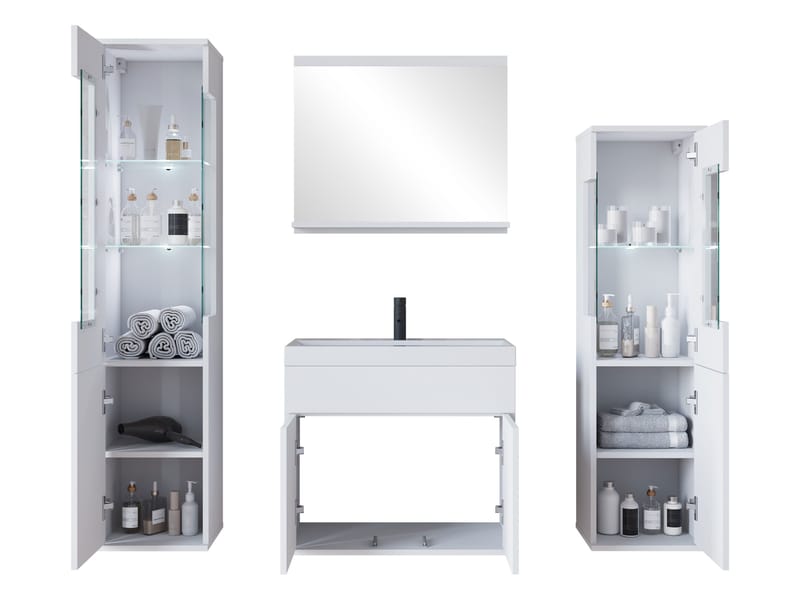 Serlin Möbelset för Badrum med LED-belysning - Hus & renovering - Kök & bad - Badrum - Badrumsmöbler & badrumsinredning - Kompletta möbelpaket badrum
