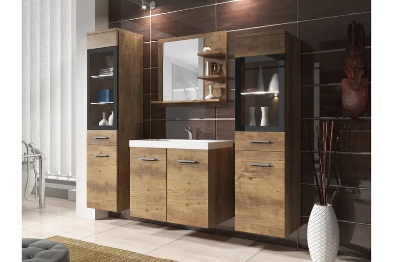 Somender Möbelset för Badrum 132 cm - Hus & renovering - Kök & bad - Badrum - Badrumsmöbler & badrumsinredning - Kompletta möbelpaket badrum