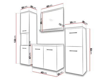 Sonaki Möbelpaket badrum - beige - Hus & renovering - Kök & bad - Badrum - Badrumsmöbler & badrumsinredning - Kompletta möbelpaket badrum