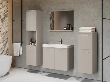 Sonaki Möbelpaket badrum - beige - Hus & renovering - Kök & bad - Badrum - Badrumsmöbler & badrumsinredning - Kompletta möbelpaket badrum