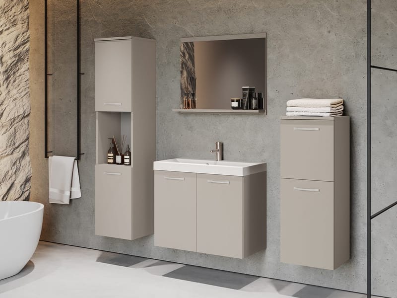 Sonaki Möbelpaket badrum - beige - Hus & renovering - Kök & bad - Badrum - Badrumsmöbler & badrumsinredning - Kompletta möbelpaket badrum