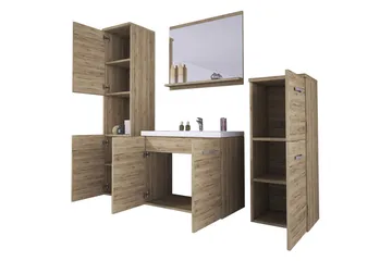 Sonaki Möbelset för Badrum 133 cm - Hus & renovering - Kök & bad - Badrum - Badrumsmöbler & badrumsinredning - Kompletta möbelpaket badrum