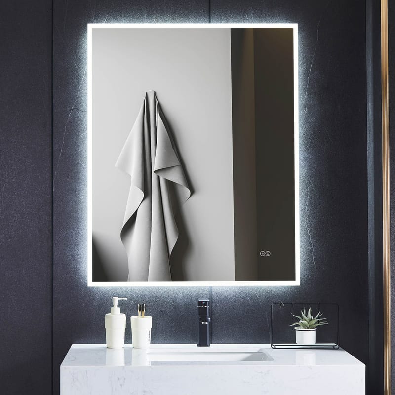 Spegel 60x80cm | LED-belysning & anti-fog - Hus & renovering - Kök & bad - Badrum - Badrumsmöbler & badrumsinredning - Badrumsspegel