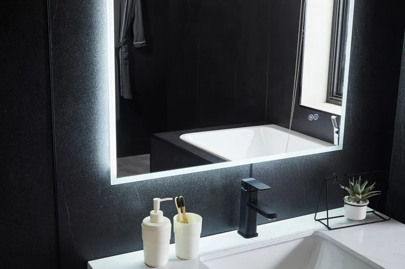 Spegel 80x100cm | LED-belysning & anti-fog - Hus & renovering - Kök & bad - Badrum - Badrumsmöbler & badrumsinredning - Badrumsspegel