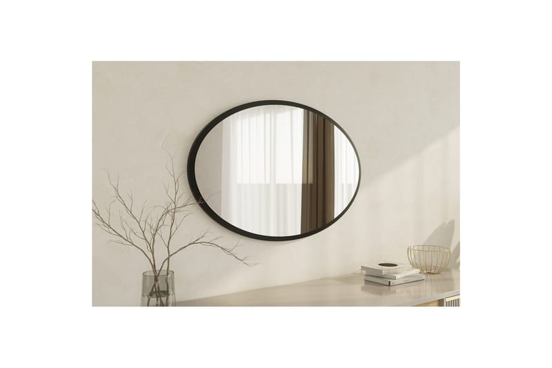Spegel Dymra Svart - Svart - Hus & renovering - Kök & bad - Badrum - Badrumsmöbler & badrumsinredning - Badrumsspegel