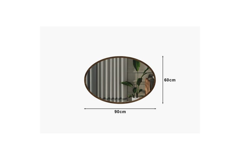 Spegel Dymra Valnöt - Valnöt - Hus & renovering - Kök & bad - Badrum - Badrumsmöbler & badrumsinredning - Badrumsspegel