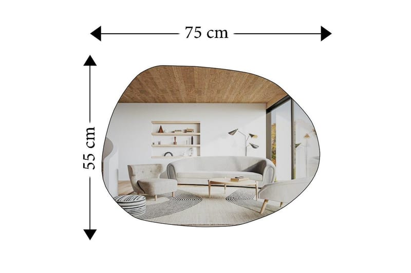 Spegel Haviland Transparent - Vit - Hus & renovering - Kök & bad - Badrum - Badrumsmöbler & badrumsinredning - Badrumsspegel