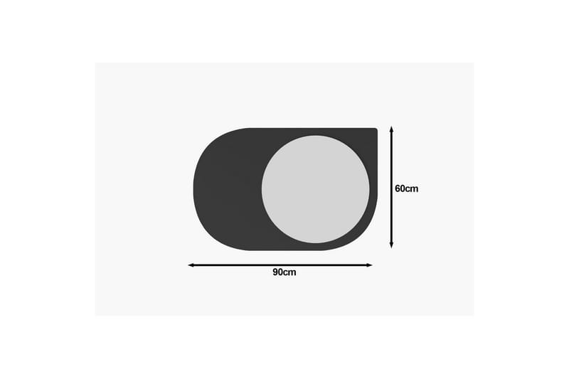 Spegel Ravidas Svart - Svart - Hus & renovering - Kök & bad - Badrum - Badrumsmöbler & badrumsinredning - Badrumsspegel