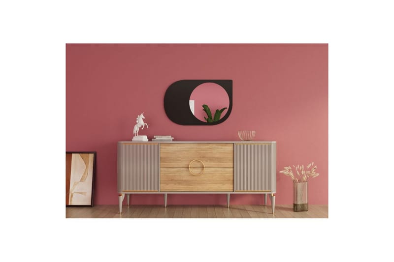 Spegel Ravidas Svart - Svart - Hus & renovering - Kök & bad - Badrum - Badrumsmöbler & badrumsinredning - Badrumsspegel