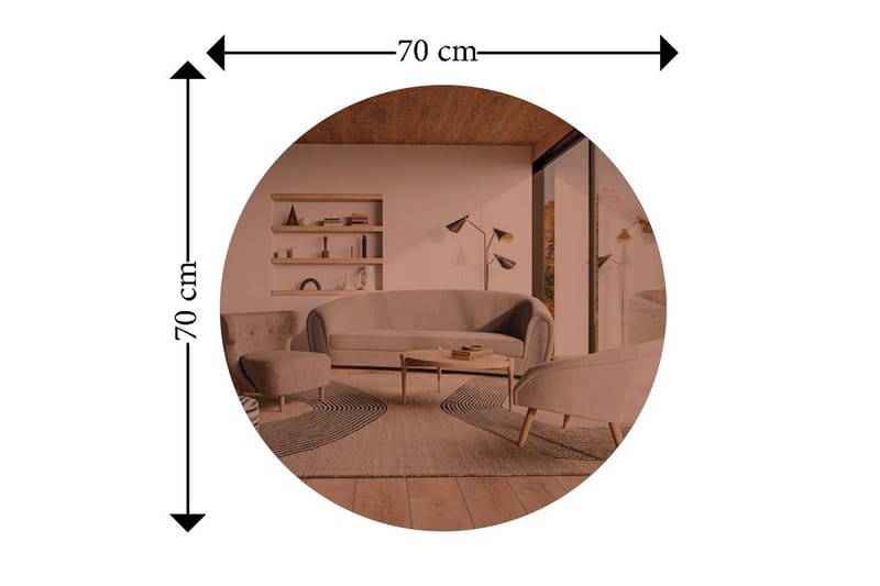 Spegel Torlen Brons / Rany - Brons / Rany - Hus & renovering - Kök & bad - Badrum - Badrumsmöbler & badrumsinredning - Badrumsspegel