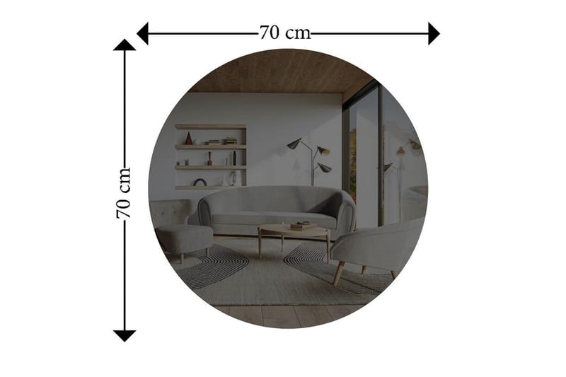 Spegel Torlen Mörkgrå / Argentu - Mörkgrå/Argentu - Hus & renovering - Kök & bad - Badrum - Badrumsmöbler & badrumsinredning - Badrumsspegel