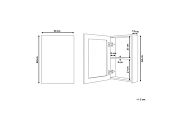 Carmenes Badrumsskåp 40 cm med Spegel - Vit - Hus & renovering - Kök & bad - Badrum - Badrumsmöbler & badrumsinredning - Spegelskåp badrum