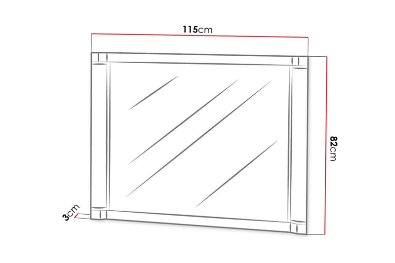 Dallas Spegelskåp 115x1x82 cm LED-belysning - Grå|Vit - Spegelskåp badrum