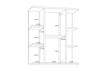 Elsassona Väggskåp 26x60 cm - Vit - Hus & renovering - Kök & bad - Badrum - Badrumsmöbler & badrumsinredning - Spegelskåp badrum