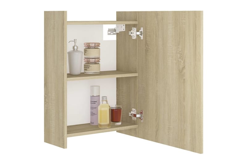 Spegelskåp för badrum sonoma-ek 62,5x20,5x64 cm spånskiva - Brun - Hus & renovering - Kök & bad - Badrum - Badrumsmöbler & badrumsinredning - Spegelskåp badrum