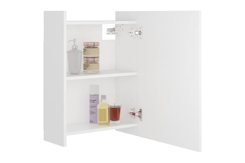 Spegelskåp för badrum vit 62,5x20,5x64 cm spånskiva - Vit - Hus & renovering - Kök & bad - Badrum - Badrumsmöbler & badrumsinredning - Spegelskåp badrum