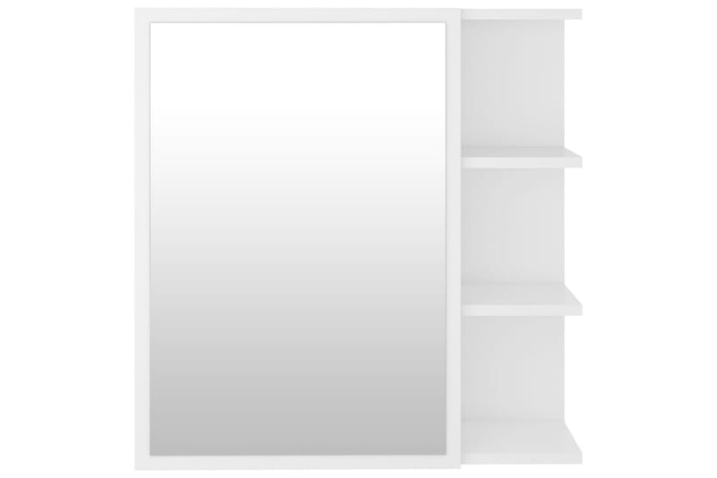 Spegelskåp för badrum vit 62,5x20,5x64 cm spånskiva - Vit - Spegelskåp badrum