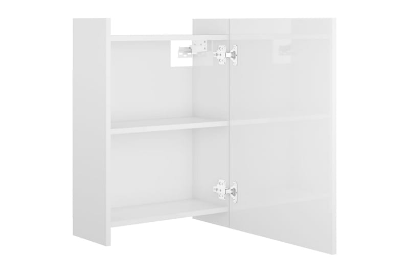 Spegelskåp för badrum vit h�ögglans 62,5x20,5x64 cm spånskiva - Vit - Spegelskåp badrum