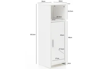 Hennon Badrumsskåp 30x30 cm - Vit - Hus & renovering - Kök & bad - Badrum - Badrumsmöbler & badrumsinredning - Spegelskåp badrum